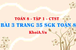 Bài 3 trang 35 SGK Toán 8 Tập 1 Chân trời sáng tạo